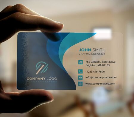 Transparent business cards